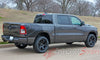 Detailed view of 2019-2025 Dodge Ram Rebel Side Bed Decals 1500 Stripes Truck Vinyl Graphics 3M Stripe Package