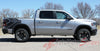 Detailed view of 2019-2025 Dodge Ram Rebel Side Bed Decals 1500 Stripes Truck Vinyl Graphics 3M Stripe Package