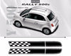 2007-2016 2017 2018 2019 2020 Fiat 500 Checkered Rally Hood Roof Racing Stripes Vinyl Graphic 3M Decal Kit