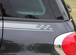 Detailed view of 2014-2020 Fiat 500L Straightaway Upper Body Accent 4-Door Stripes 3M Vinyl Graphic Kit