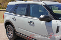 Detailed view of 2021-2026 Ford Bronco Sport LINEAR Side Body Stripes Upper Door Accent Decals Vinyl Graphics Kits 3M