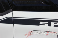 Detailed view of 2021-2026 Ford Bronco Sport RIDER Side Body Stripes Upper Door Accent Decals Vinyl Graphics Kits 3M