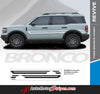 Detailed view of 2021-2026 Ford Bronco Sport REVIVE Retro Side Body Stripes Upper Door Accent Decals Vinyl Graphics Kits 3M