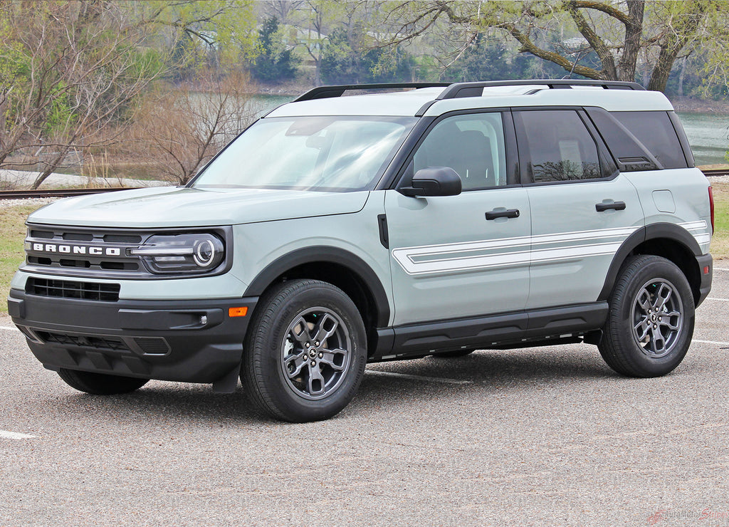 2021-2024 Ford Bronco Sport REVIVE Retro Side Body Stripes Upper Door Accent Decals Vinyl Graphics Kits 3M