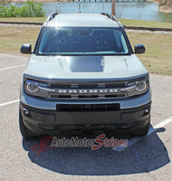 Detailed view of 2021-2026 Ford Bronco RIDER Hood Stripes Accent Decals Vinyl Graphics Kits 3M