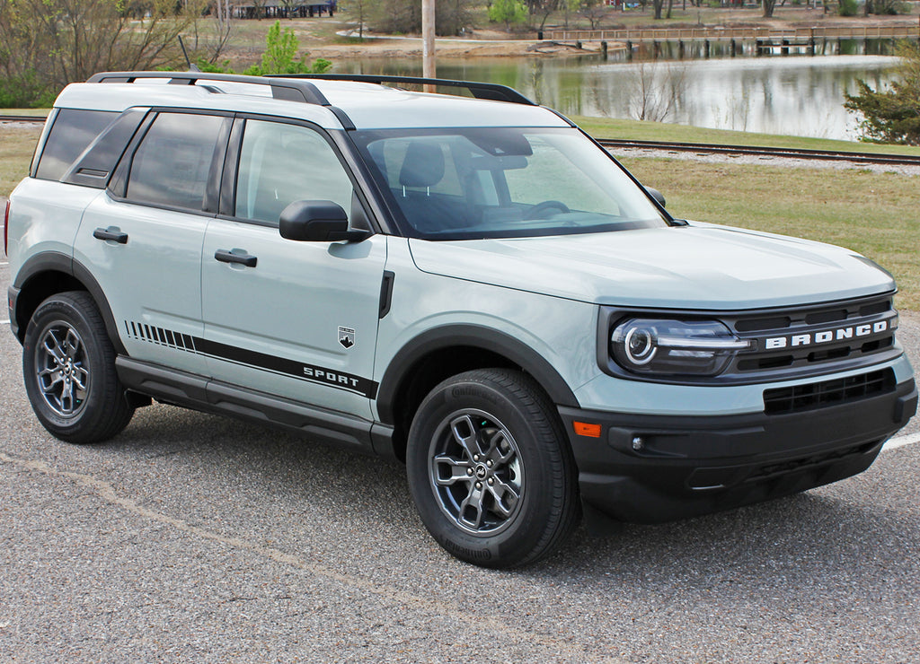 2021-2024 Ford Bronco Sport BREAK Side Body Door Stripes Lower Rocker Panel Accent Decals Vinyl Graphics Kits 3M