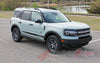 Detailed view of 2021-2025 Ford Bronco Sport BREAK Side Body Door Stripes Lower Rocker Panel Accent Decals Vinyl Graphics Kits 3M