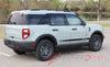Detailed view of 2021-2026 Ford Bronco Sport BREAK Side Body Door Stripes Lower Rocker Panel Accent Decals Vinyl Graphics Kits 3M