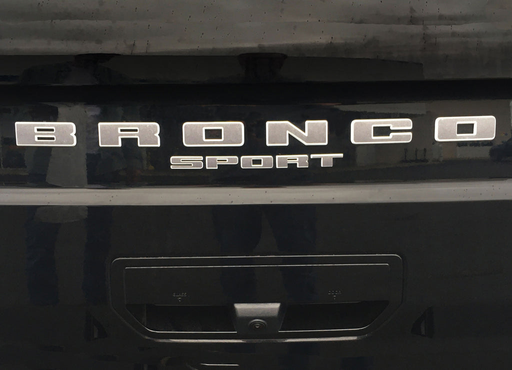 2021 2022 2023 2024 Ford Bronco Sport LETTER TEXT Front Grill and Rear Gate Decals Accent Vinyl Graphics 3M