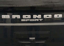 Detailed view of 2021-2026 Ford Bronco Sport LETTER TEXT Front Grill and Rear Gate Decals Accent Vinyl Graphics 3M