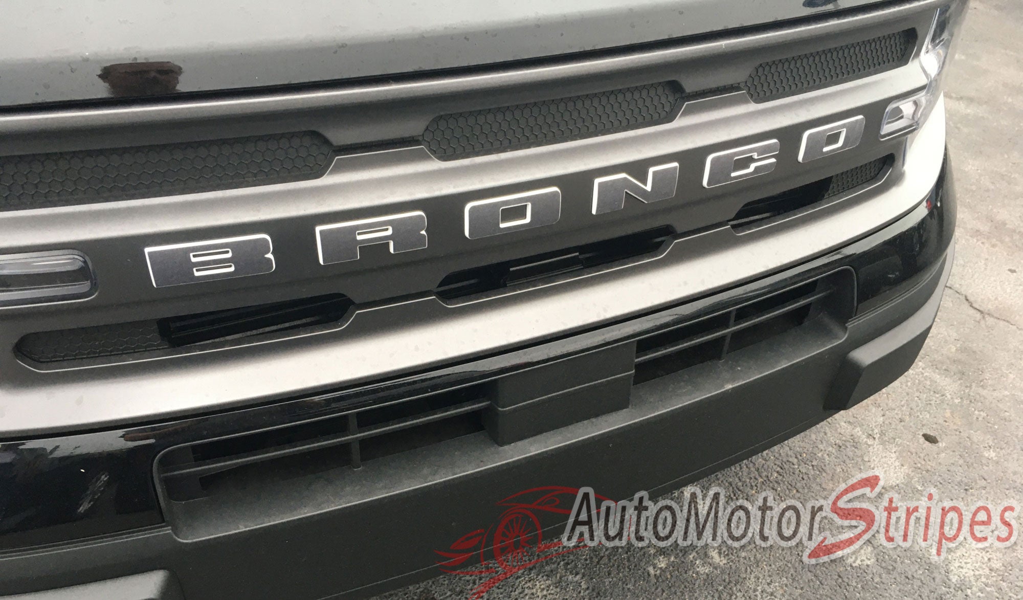 2021+ Ford Bronco and Bronco Sport Front Grille Letters Decal – V