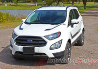 2013-2019 Ford EcoSport Flyout Side Door Stripes and Hood Accent Vinyl Graphic 3M Decal