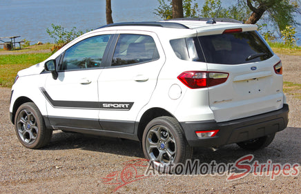 2013-2019 Ford EcoSport Flyout Side Door Stripes and Hood Accent Vinyl Graphic 3M Decal