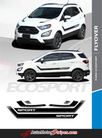 2013-2019 2020 2021 2022 Ford EcoSport Flyout Side Door Stripes and Hood Accent Vinyl Graphic 3M Decal