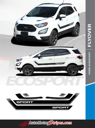 2013-2019 2020 2021 2022 Ford EcoSport Flyout Side Door Stripes and Hood Accent Vinyl Graphic 3M Decal