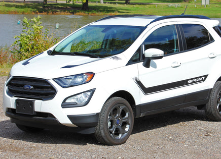 2013-2020 2021 2022 Ford EcoSport Flyout Side Door Stripes and Hood Accent Vinyl Graphic 3M Decal