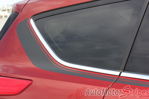2013-2019 Ford Escape Vinyl Graphics Side Door Decals Stripes RUNAROUND ...