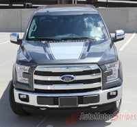 Detailed view of 2015-2020 Ford F-150 Force Hood Factory Style Vinyl Decal Graphic Stripes