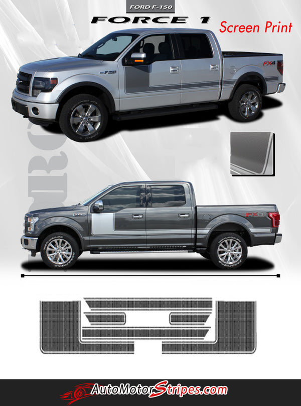 2009-2020 Ford F-150 Decals FORCE ONE Door Vinyl Graphic Stripes 3M ...
