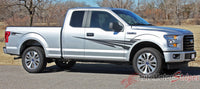 Passenger Side of 2015-2020 Ford F-150 Apollo Front Fender to Side Door Panel Vinyl Graphics Decals 3M Stripes Kit