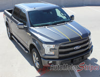 2018 2019 Ford F-150 Borderline Center Racing Stripe w/ Outline Vinyl Decal Graphic 3M Stripes