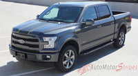 2016 Ford F-150 Borderline Center Racing Stripe w/ Outline Vinyl Decal Graphic 3M Stripes