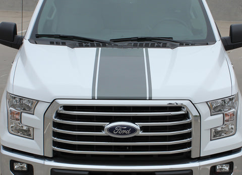 Detailed view of 2015-2020 Ford F-150 Center Stripe Factory Style Vinyl Decal Graphic 3M Stripes
