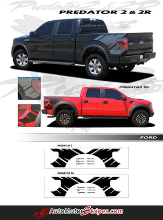 2009 - 2014 Ford F-150 Predator 2 Factory Raptor Style Bed Vinyl Decal Graphic 3M Stripes