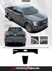 2015-2016 2017 Ford F-150 Route Hood and Tailgate Blackout Vinyl Decal 3M Graphic Stripes