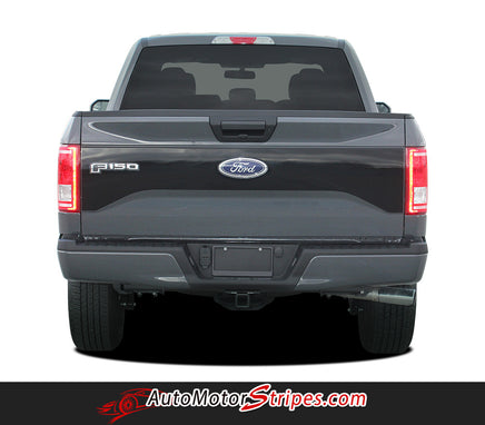 2015-2016 2017 Ford F-150 Route Hood and Tailgate Blackout Vinyl Decal 3M Graphic Stripes