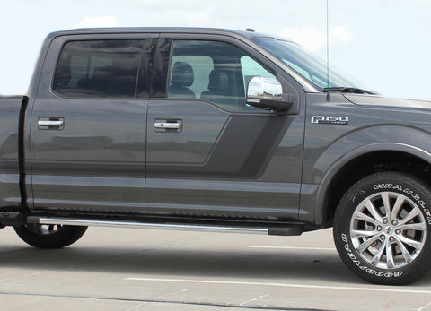 2009-2014 and 2015-2020 Ford F-150 Quake Sides Factory Tremor FX Style Hockey Stick Vinyl Decal Graphic Stripes