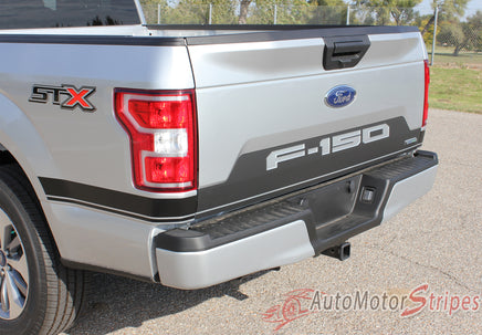 2018 Ford F-150 Speedway Tailgate Blackout Lead Foot Stripes Decals Vinyl Graphic 3M