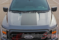 Detailed view of 2021-2026 Ford F-150 Hood Stripes Vinyl Hood Spears Decals 3M Graphics - SWAY HOOD