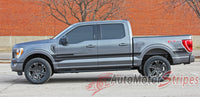 Detailed view of 2021-2026 Ford F-150 Side Door Stripes Vinyl Body Decals 3M Graphics - SWAY and SWAY XL