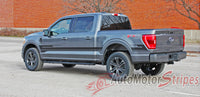 Detailed view of 2021-2026 Ford F-150 Side Door Stripes Vinyl Body Decals 3M Graphics - SWAY and SWAY XL