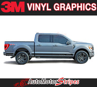 Detailed view of 2021-2026 Ford F-150 Rocker 3 Three Lower Rocker Stripes Vinyl Decal 3M Graphics