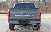 Detailed view of 2021-2026 Ford F-150 Rear Tailgate Letter Decals Text Stripes Vinyl Decal 3M Graphics