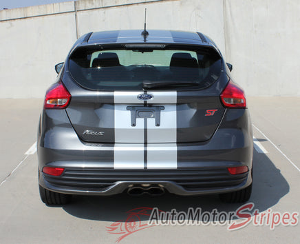 2016 2017 2018 Ford Focus Target Rally Racing Stripes Vinyl Graphic Hood 3M Decals Kit