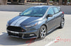 2016 2017 2018 Ford Focus Target Rally Racing Stripes Vinyl Graphic Hood 3M Decals Kit