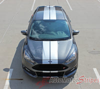 2016 2017 2018 Ford Focus Target Rally Racing Stripes Vinyl Graphic Hood 3M Decals Kit