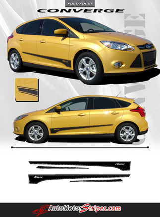 2012-2017  Ford Focus Converge Side Door Vinyl Graphic 3M Decals Stripes
