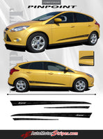 2012-2017 Ford Focus Pinpoint Side Lower Door Accent Vinyl Graphic 3M Decals Stripes
