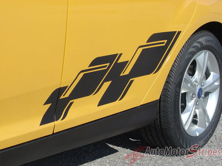 2012-2017 Ford Focus Scatter Lower Side Door Vinyl Graphic Decals 3M Stripes