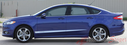 2013-2017 Ford Fusion Dagger Hood and Side Door Vinyl Graphic Accent 3M Decals Stripes