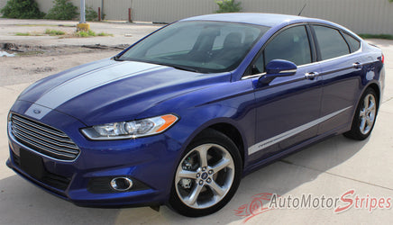 2013-2017 Ford Fusion Dagger Hood and Side Door Vinyl Graphic Accent 3M Decals Stripes
