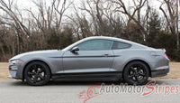 Detailed view of 2018-2023 Ford Mustang Mach 1 Style Racing Stripes Supersonic Rally Stripes Center Wide Vinyl Graphics 3M Decals