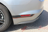 Detailed view of 2018-2023 Ford Mustang Mach 1 Style Racing Stripes Supersonic Digital Print Rally Stripes Center Wide Vinyl Graphics 3M Decals