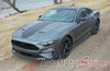 Detailed view of 2018-2023 Ford Mustang Mach 1 Style Racing Stripes Supersonic Rally Stripes Center Wide Vinyl Graphics 3M Decals