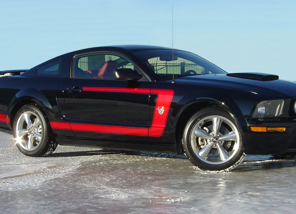 2005-2009 Ford Mustang Fastback 1 Side C Stripe Boss Style 3M Vinyl Decal Graphics