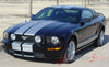 2005 - 2009 Ford Mustang S-500 and S-501 GT V8 Racing and 10" Rally Stripes 3M Vinyl Decal Graphics - Front View